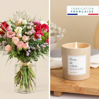 Joyeux anniversaire et sa bougie parfumée