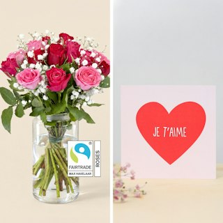 Petite harmonie et carte message Je t'aime