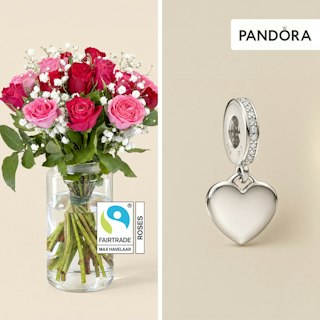 Roses et son Charm Pandora