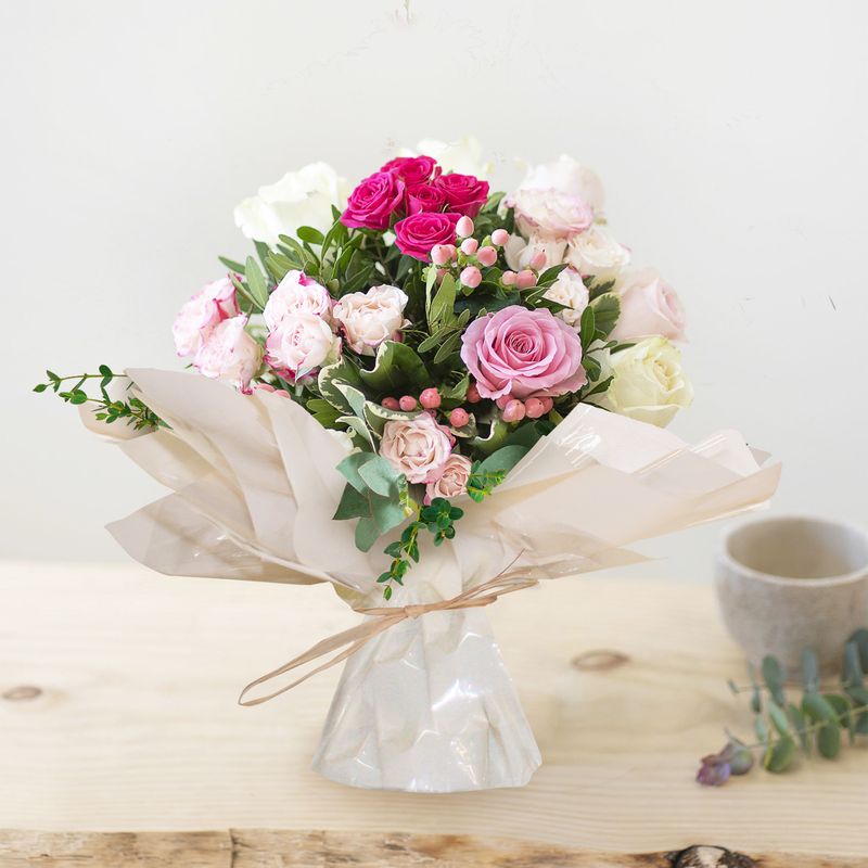 Vanille fraise & Bulle d'eau - Livraison bouquet de roses - Interflora