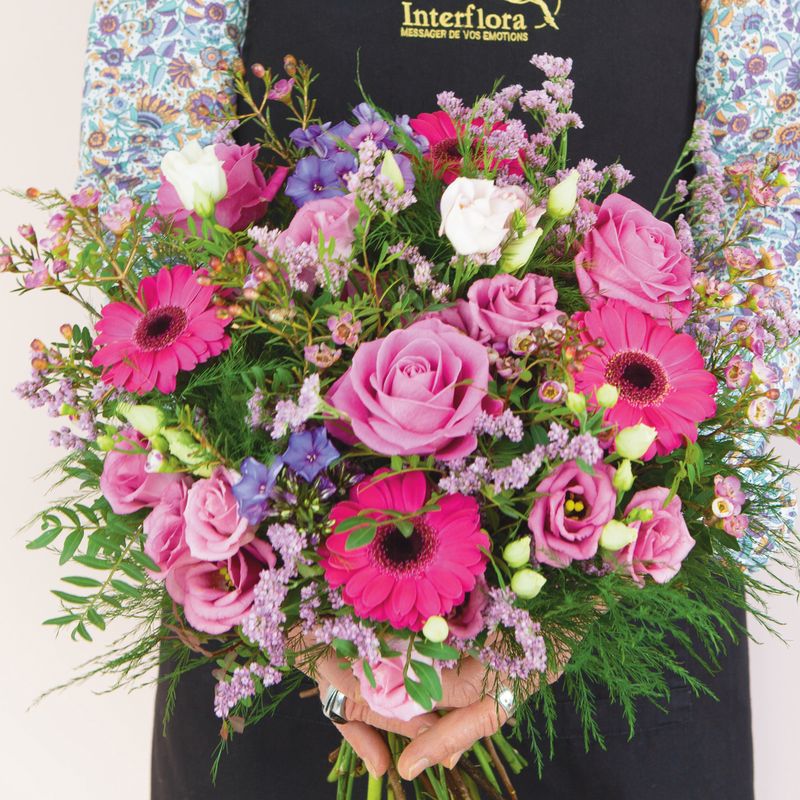 Le bouquet rose du fleuriste - Fête des Grands-Mères - Interflora - Livraison bouquets