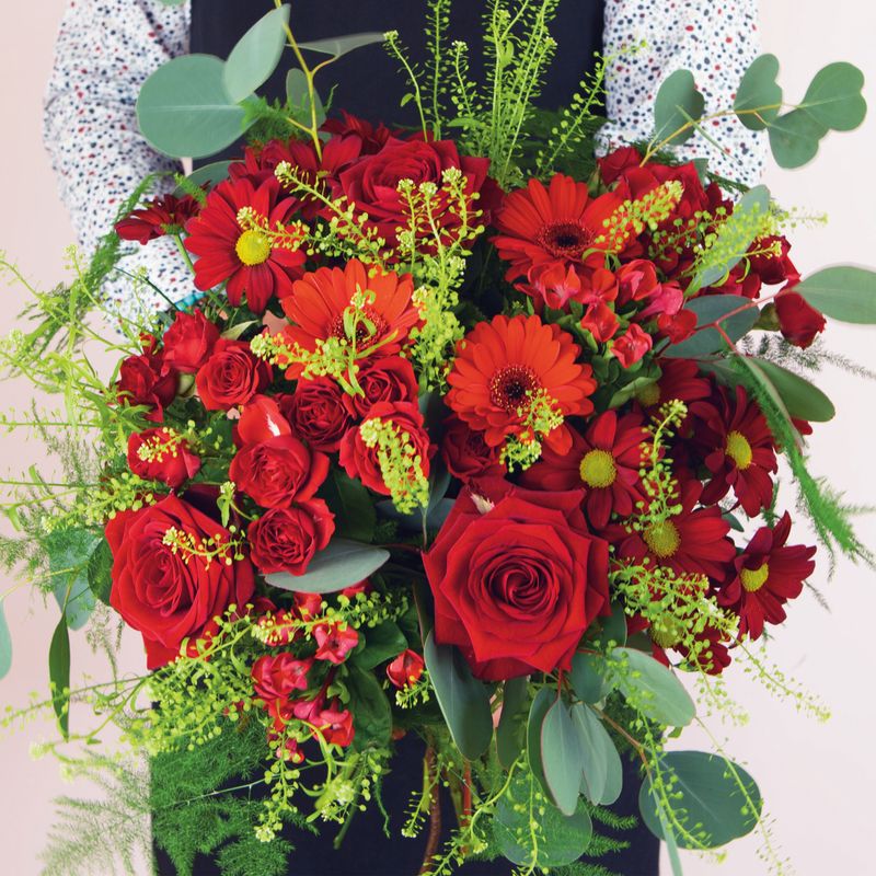 Livraison Fleurs Interflora : Bouquet du Fleuriste rouge