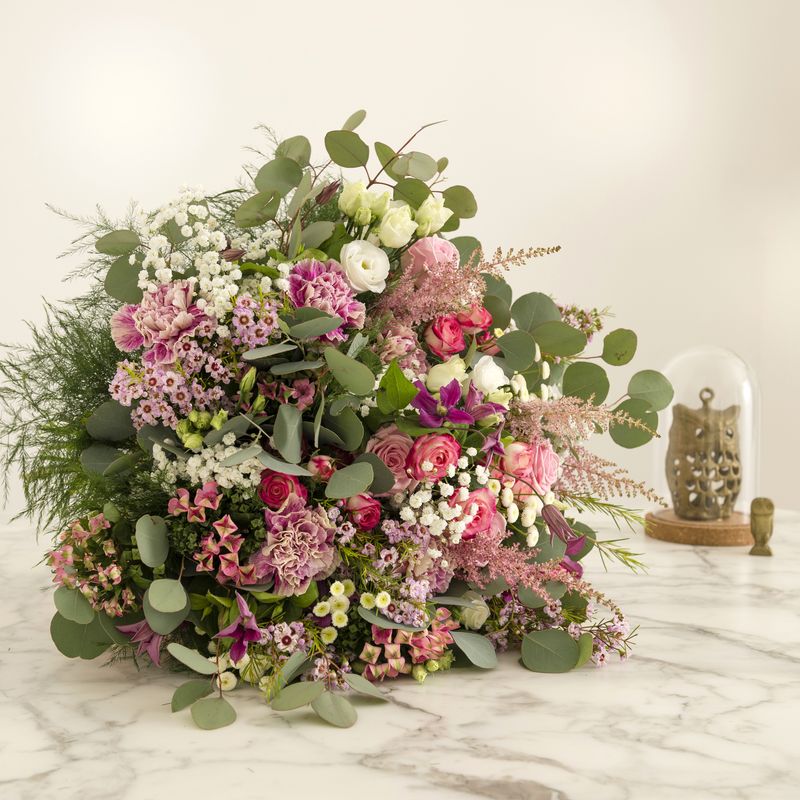 Bonheur Intense : bouquet Prestige aux tons rose et blanc