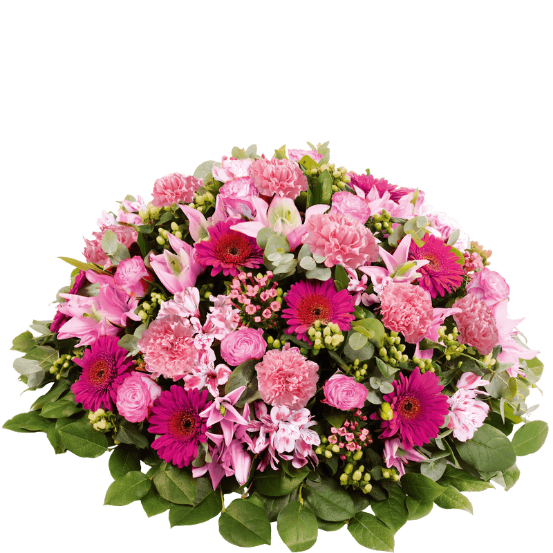 Coussin funéraire rose - Fleurs Deuil Interflora - Livraison Enterrement