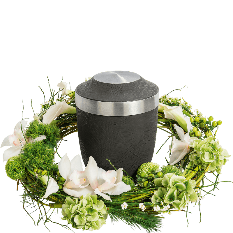 Couronne végétale pour urne funéraire - Fleurs Crémation