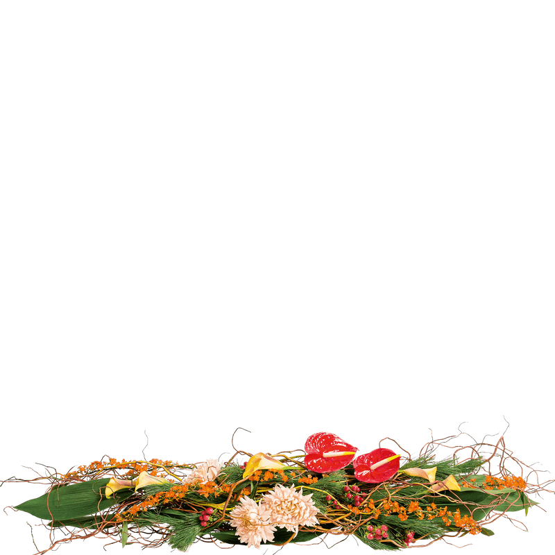 Raquette Funéraire - Opus - Fleurs Deuil Interflora