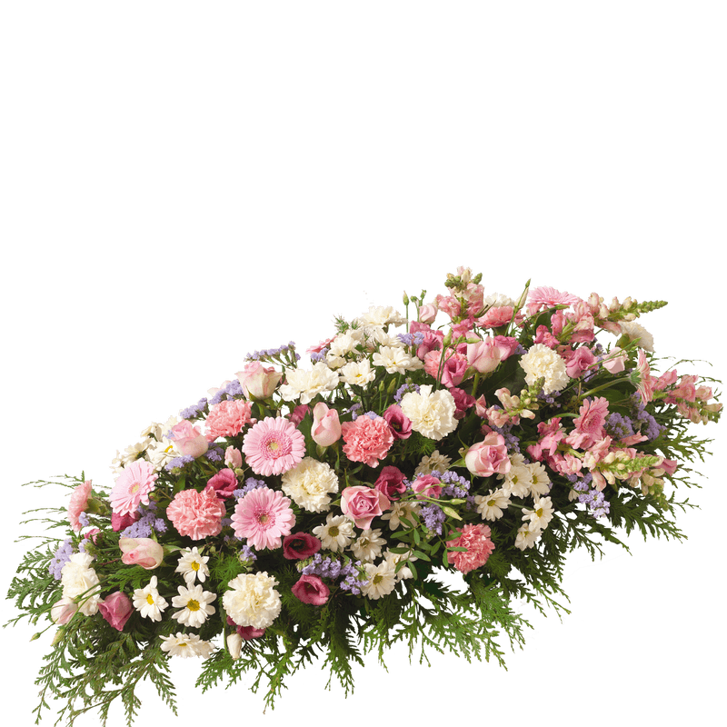 Raquette de fleurs pastel - Fleurs Deuil Interflora - Livraison Enterrement