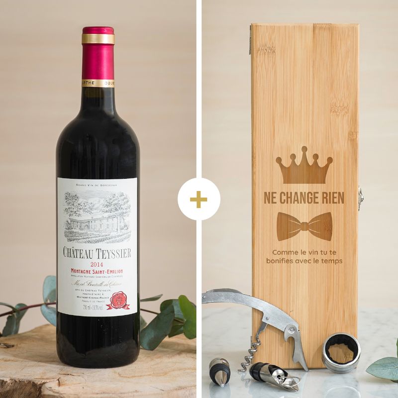 Coffret du Sommelier et son vin St Emilion - Interflora - Collection Fête des Pères