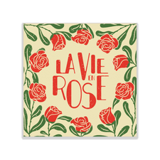 Bouquet de fleurs Carte Message La vie en rose