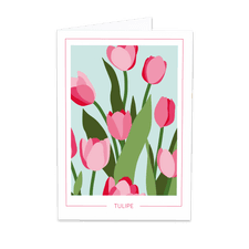 Bouquet de fleurs Carte Message Tulipe