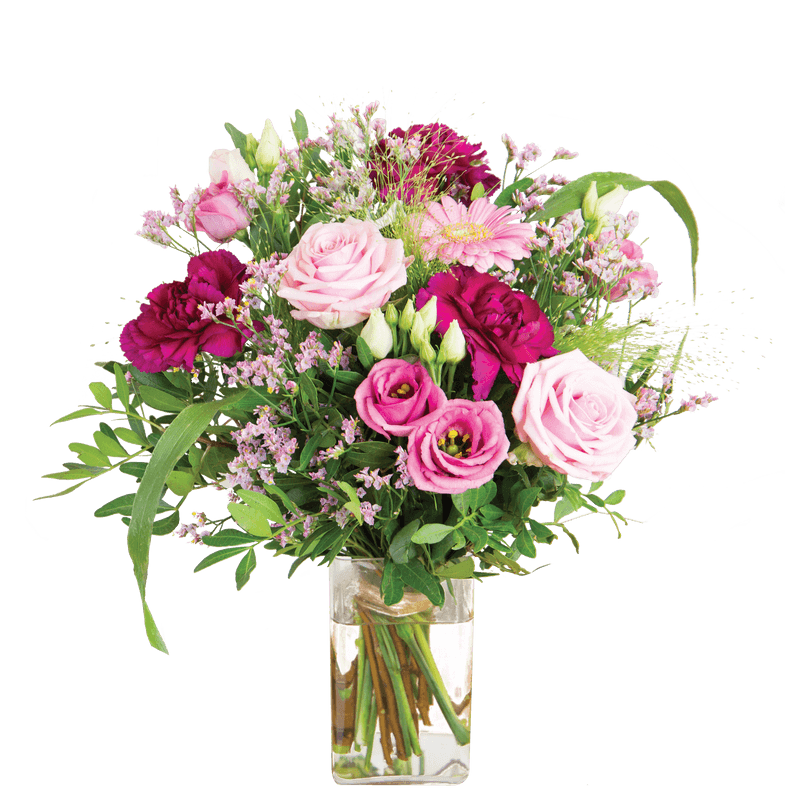 Bois de rose et son vase - Interflora - Livraison bouquet de fleurs